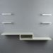 Rack TV Nicho Suspenso para Quarto Sala Branco 110cm