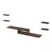 Rack TV Nicho Suspenso para Quarto Sala Nogal 110cm