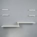 Rack TV Suspenso para Quarto Sala Branco 115cm