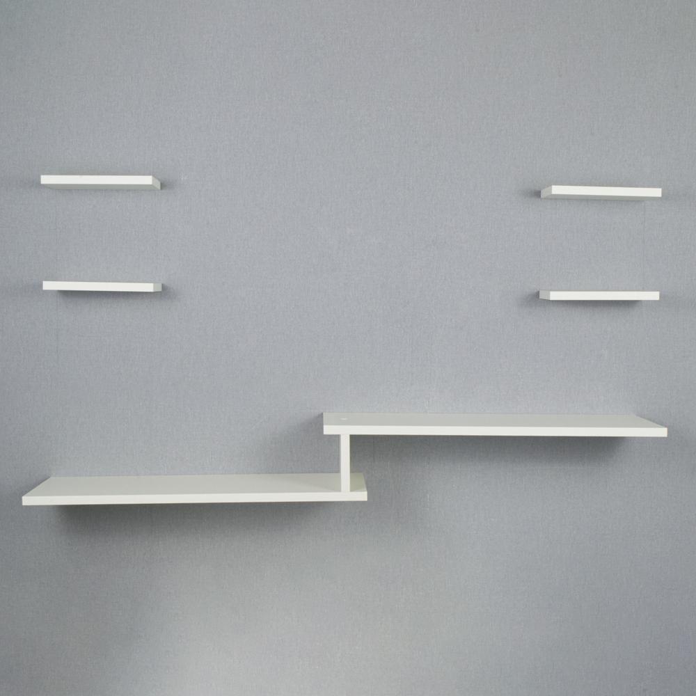 Rack TV Suspenso para Quarto Sala Branco 115cm