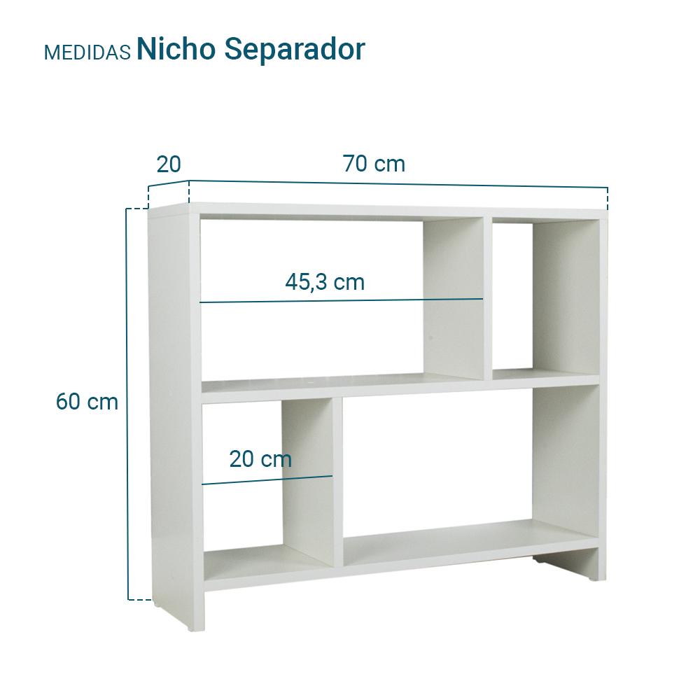 Rack para TV Nicho Aparador Madeira para Sala Quarto - Branco