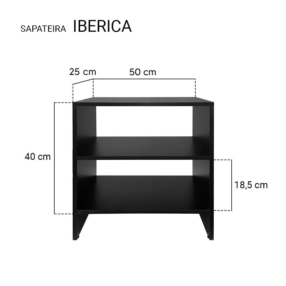 Sapateira para 4 pares de Sapatos Iberica Preta