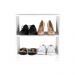 Sapateira para 4 pares de Sapatos Valencia Branca com rodinhas