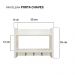 Suporte Porta Chaves Organizador Decorativo de Parede Madeira Branco