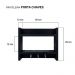 Suporte Porta Chaves Organizador Decorativo de Parede Madeira Preto