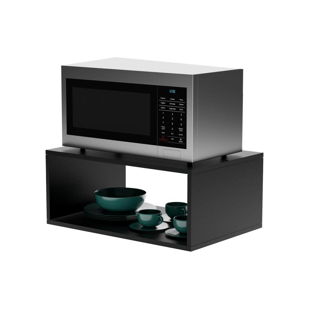 Suporte para Micro-ondas Forno Elétrico Cozinha Preto 60cm