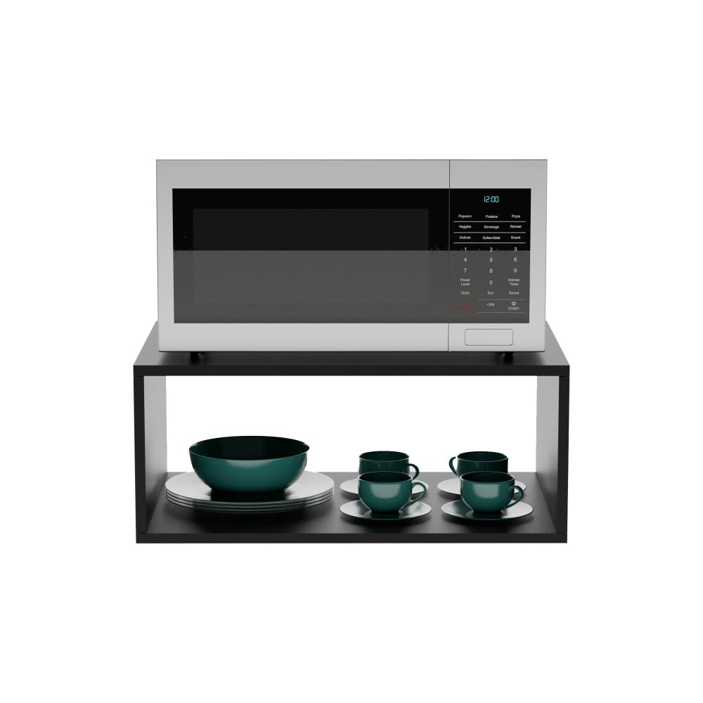 Suporte para Micro-ondas Forno Elétrico Cozinha Preto 60cm