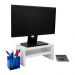 Suporte para Monitor Base de Mesa Branco Madeira