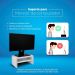 Suporte para Monitor Base de Mesa Branco Madeira