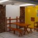 Conjunto Dobrável de Parede Para Churrasco 2,2m 2 Bancos Madeira Maciça Angelim