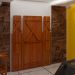 Conjunto Dobrável de Parede Para Churrasco 2,5m 2 Bancos Madeira Maciça Eucalipto
