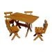 Conjunto Mesa 1,2m e 4 Cadeiras Madeira Maciça Angelim Querencia