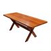 Conjunto Mesa 2m 4 Bancos e 2 Cadeiras Madeira Maciça Angelim