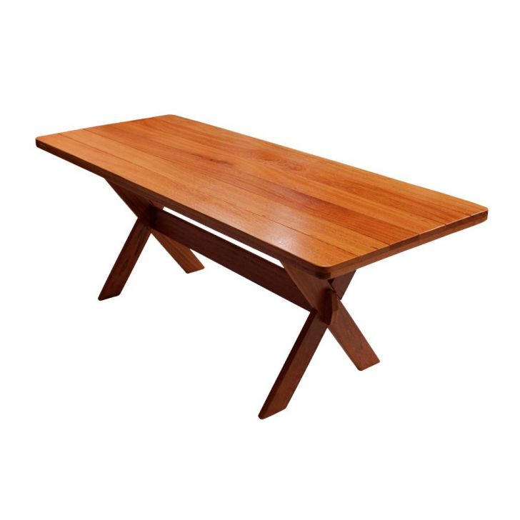 Conjunto Mesa Rústica Churrasco (320cm x 90cm) com 10 Cadeiras Coloniais  Rústicas de Madeira Maciça de Angelim - Pés Formato Taça - Acabamento  Verniz