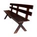 Conjunto Mesa Rústica 2m 2 Bancos e 2 Cadeiras Madeira Maciça Angelim Tabaco