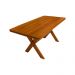 Conjunto Mesa Rústica 2m 2 Bancos e 2 Cadeiras Madeira Maciça Eucalipto