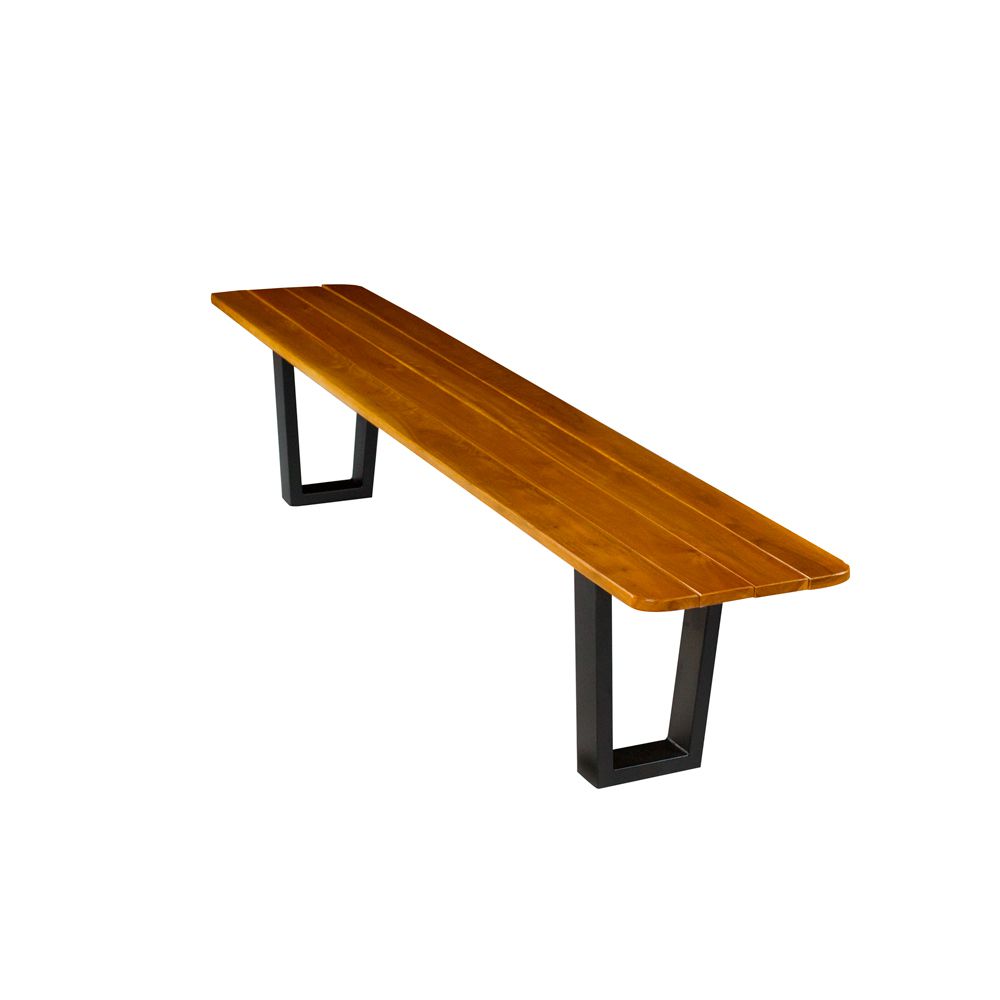 Conjunto Mesa Rústica 2m e 2 Bancos Design Pé De Ferro Madeira Maciça Angelim
