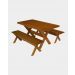 Conjunto Mesa Rústica Com Bancos Madeira Churrasco 2,00m