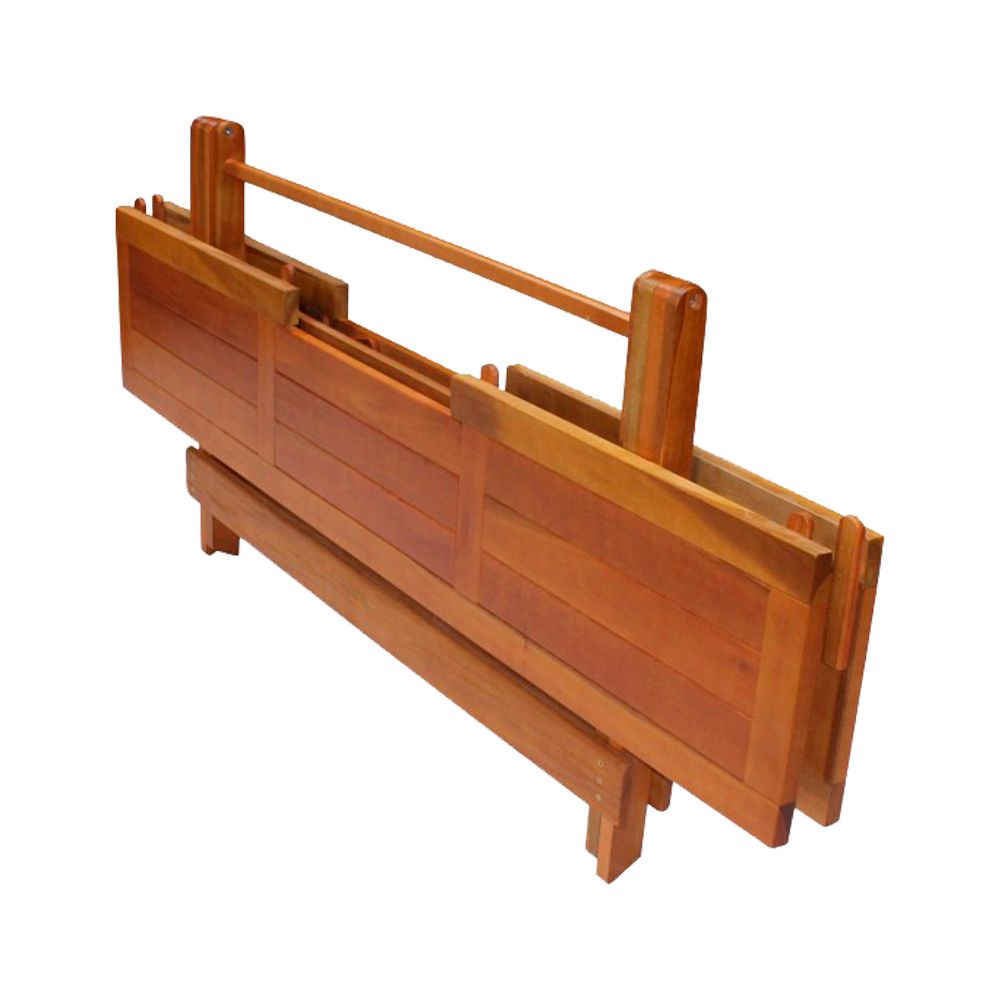 Conjunto de Mesa Dobrável Para Churrasco 2m 8 Cadeiras Madeira Maciça Eucalipto