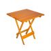 Conjunto de Mesa Dobrável Quadrada 0,78m 4 Cadeiras Madeira Maciça Eucalipto