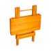 Conjunto de Mesa Dobrável Quadrada 0,78m 4 Cadeiras Madeira Maciça Eucalipto