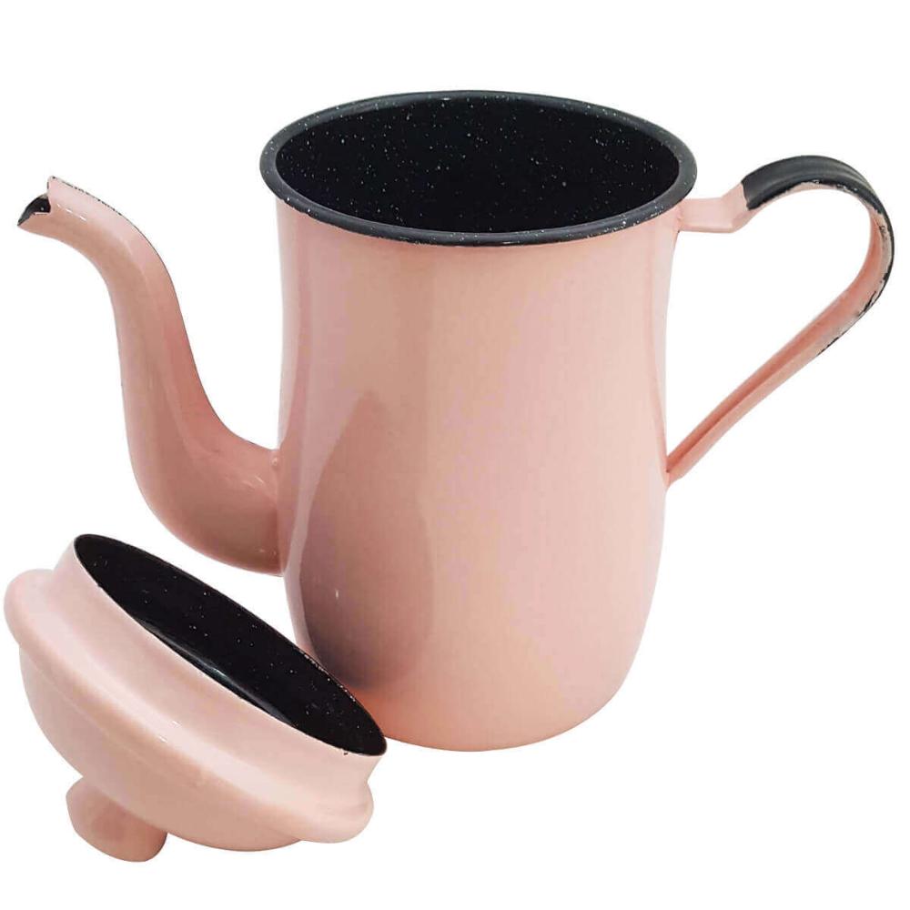 Bule Café Esmaltado 1,25 Litros e 6 Xícaras 70ml Tradicional