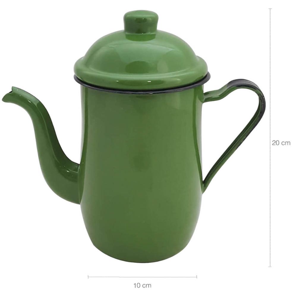Bule De Café E Chá Em Aço Esmaltado 1,25 Litros Tradicional