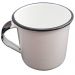 Caneca Esmaltada Xícara de Café Chá 400ml Caneca  Agata Caneca Branca