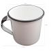 Caneca Esmaltada Xícara de Café Chá 400ml Caneca  Agata Caneca Branca