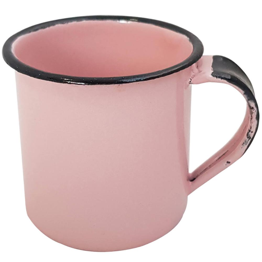 Caneca Xícara de 70ml Chá Café Esmaltadas Agata Cozinha