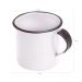 Caneca Xícara de 70ml Chá Café Esmaltadas Agata Cozinha Branca