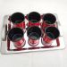 Jogo 6 Xícaras Café Caneca Esmaltada 400ml Caneca de Agata Vermelho