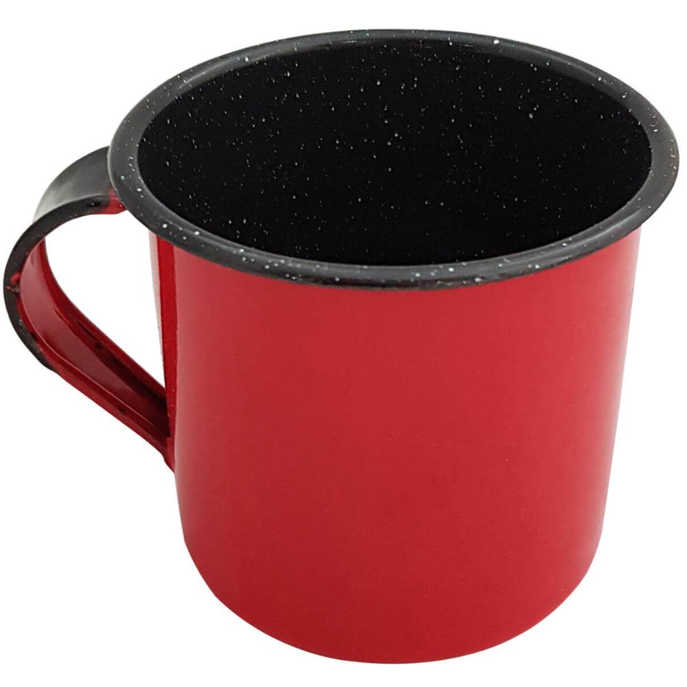 Jogo 6 Xícaras Café Caneca Esmaltada 400ml Caneca de Agata Vermelho