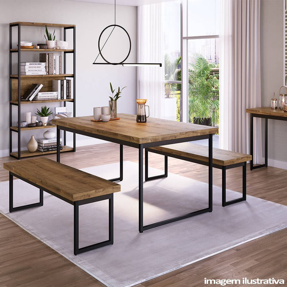 Banco Oxford 104x35cm - Madeira