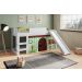 Cama Infantil com Cortina e Escorregador 90 playground Branco
