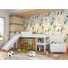 Conjunto com Cama 80 Playground com escorregador e Baú Meu Fofinho branco