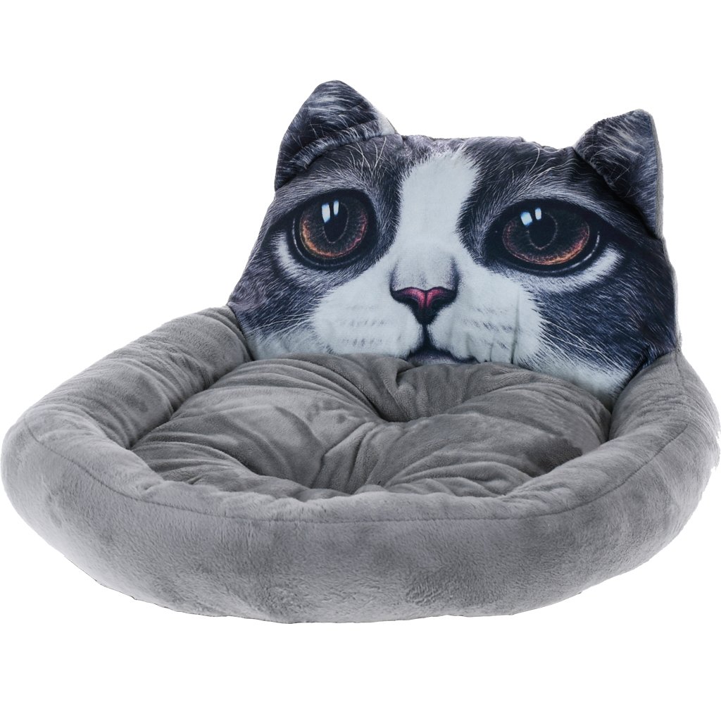 Cama Pet Digital Print Cachorros e Gatos 50x40cm Cinza Escuro