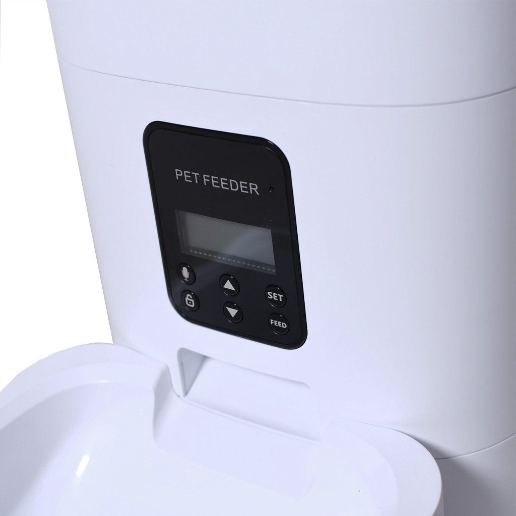 Comedouro Automático Programável 4 Litros Meu Pet  Branco