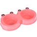 Comedouro Duplo Funny Cães e Gatos 27x15x4cm Rosa