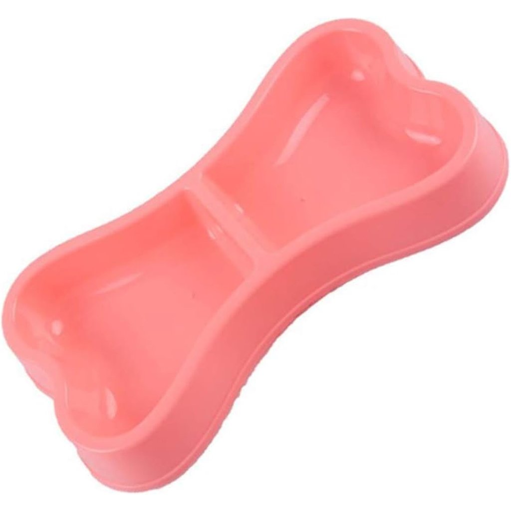 Comedouro Osso Duplo 24x13x3,5cm 150ml Rosa