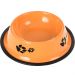 Comedouro e Bebedouro Aço Inoxidável 15cm 150ml Laranja