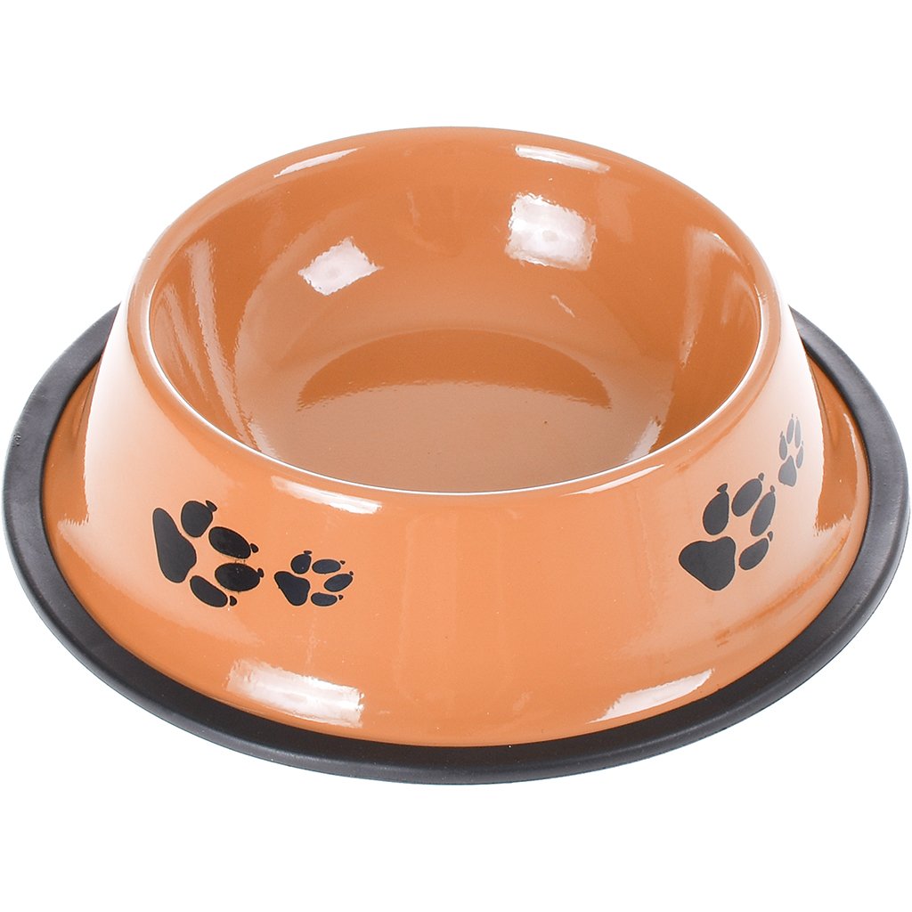 Comedouro e Bebedouro Aço Inoxidável 15cm 150ml Marrom