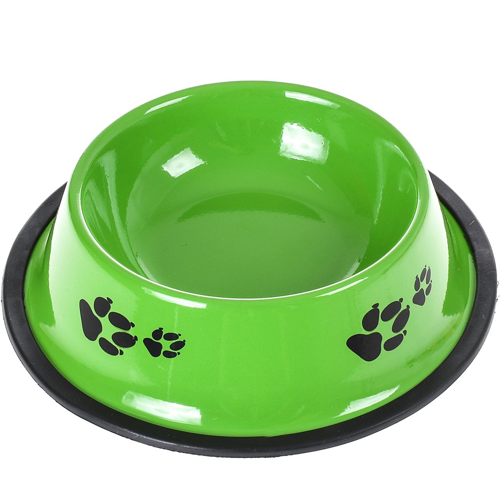 Comedouro e Bebedouro Aço Inoxidável 15cm 150ml Verde