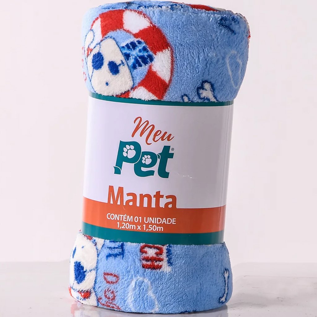 Manta Cobertor Pet Microfibra Plush 120x150 Meu Pet