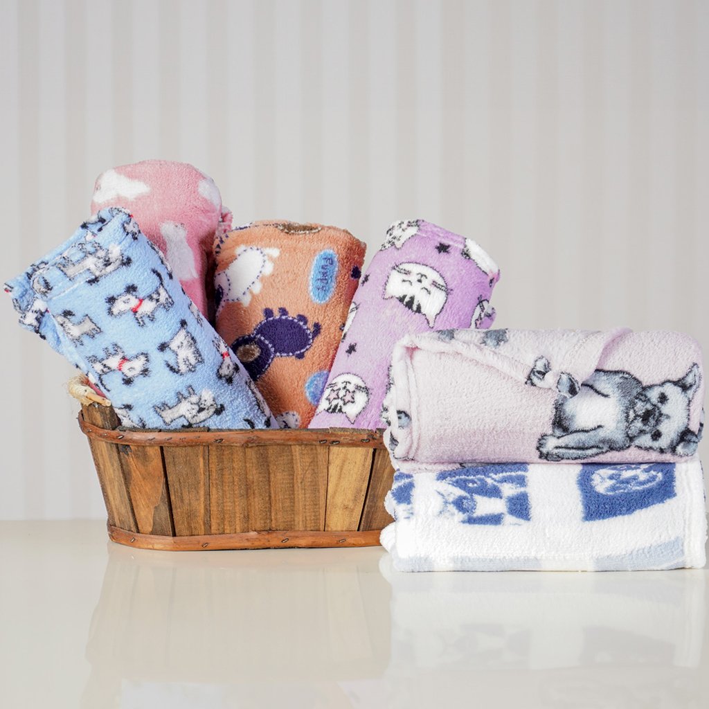 Manta Pet Microfibra 100% Poliéster 70x100cm Bulldog Sweet