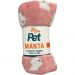 Manta Pet Microfibra 100% Poliéster 70x100cm Cachorrinho Rosa