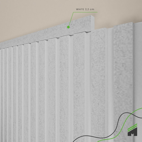 Eva Rodapé Acabamento Ripado Laminado 2,5m - Urban White