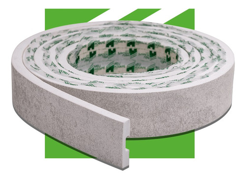 Eva Rodapé Acabamento Ripado Laminado 2,5m - Urban White-passa fio