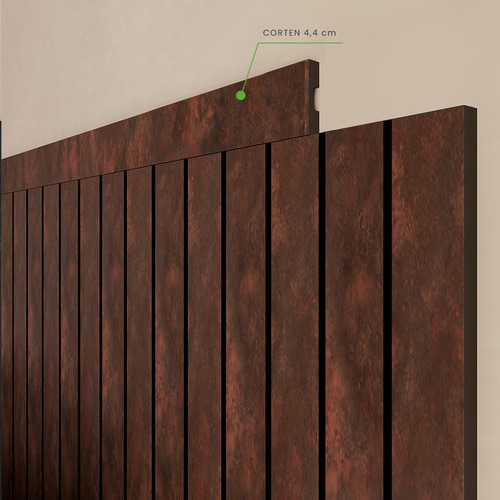 Eva Rodape Acabamento Painel Meu Rodapé 2,5m - Urban Corten-passa fio