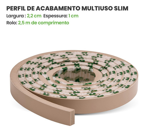 Eva Rodape Acabamento Ripado Laminado 2,5m - Play Creme
